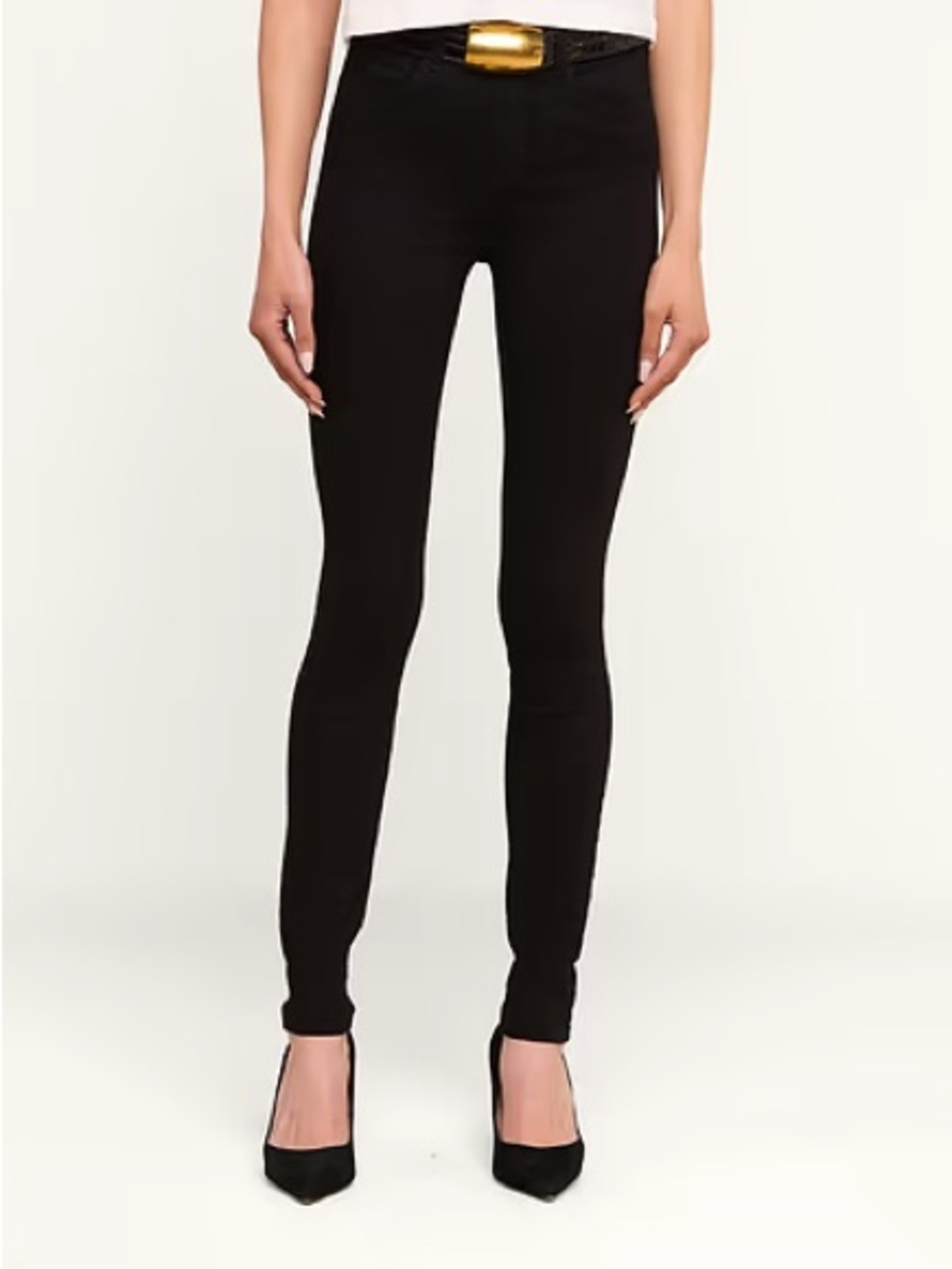 LโAgence Marguerite Skinny Jean in Noir Sz 27